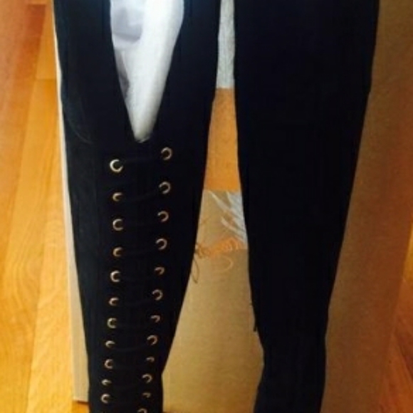 Black Suede Jessica Simpson Boots - Picture 4 of 6